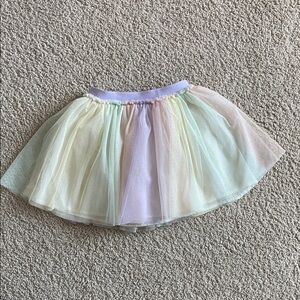 Like New, Little Girls Size 5 Pastel Rainbow Tulle Skirt